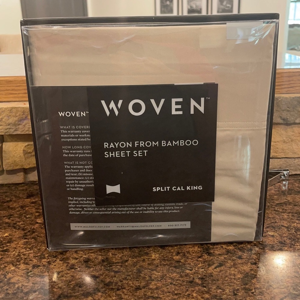 Split Cali King Sheet Set NWT